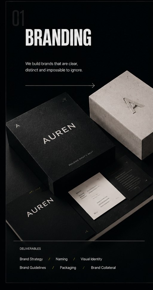 Branding — strategy, naming, visual identity